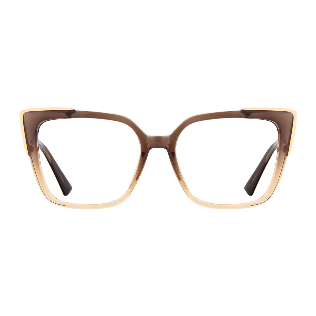 Square Brown/Yellow Eyeglasses