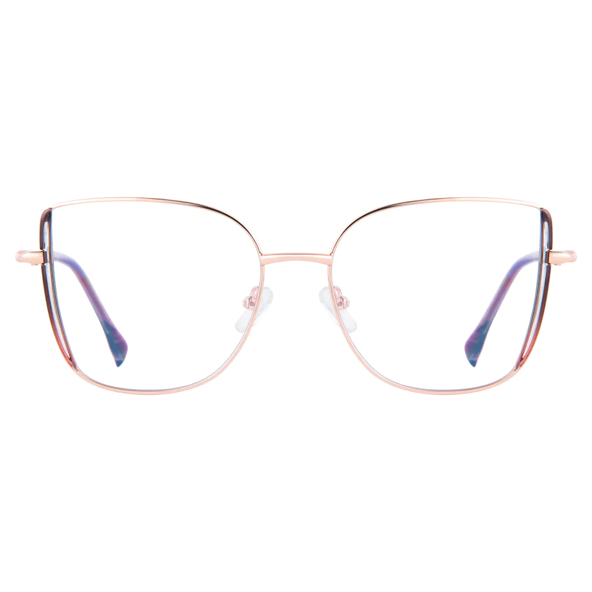 Square Black Gold Eyeglasses