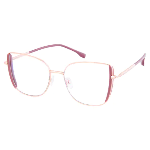 Square Purple/Gold Eyeglasses