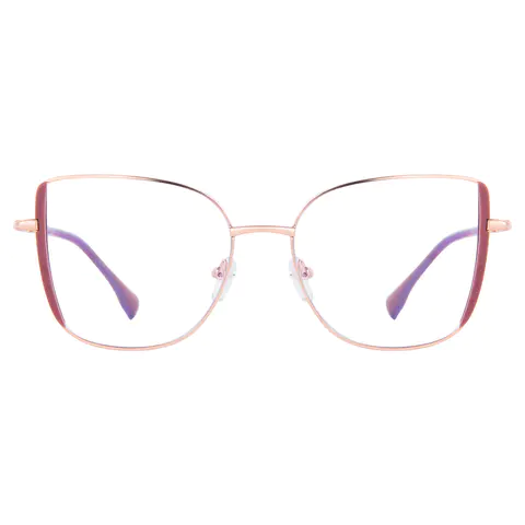 Square Purple/Gold Eyeglasses