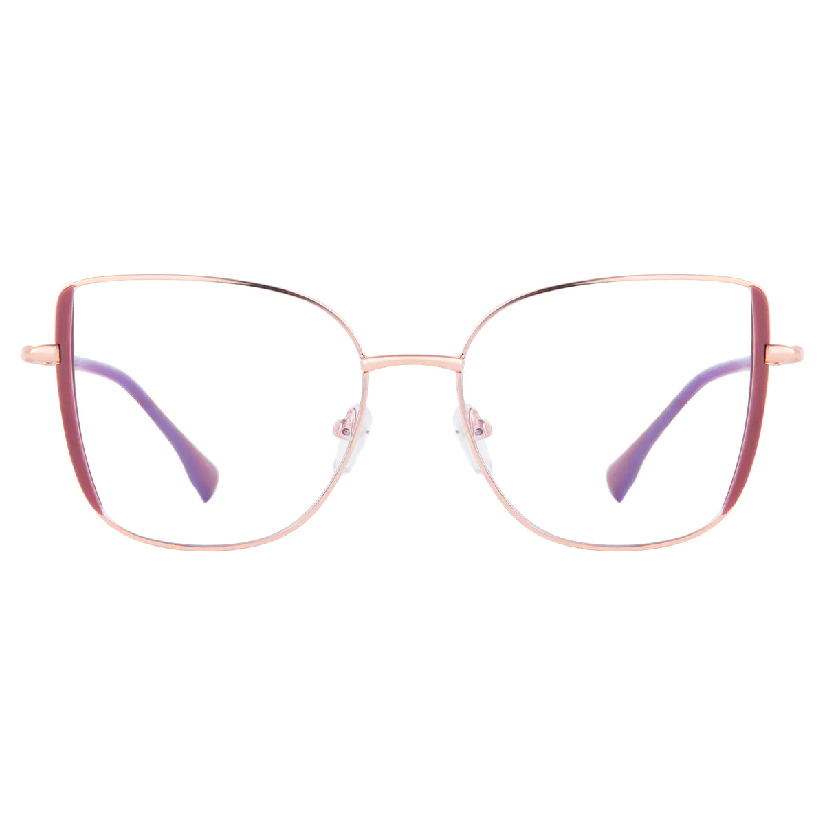Square Purple/Gold Eyeglasses