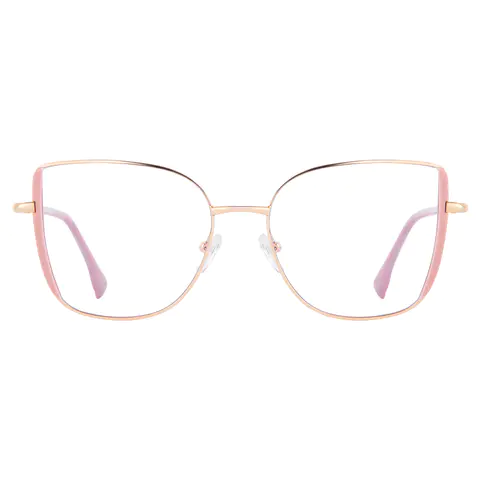 Square Pink/Gold Eyeglasses