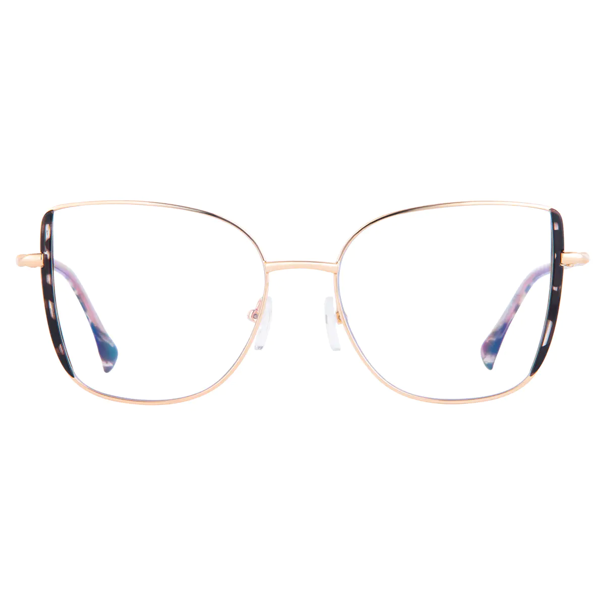 Square Tortoiseshell/Gold Eyeglasses