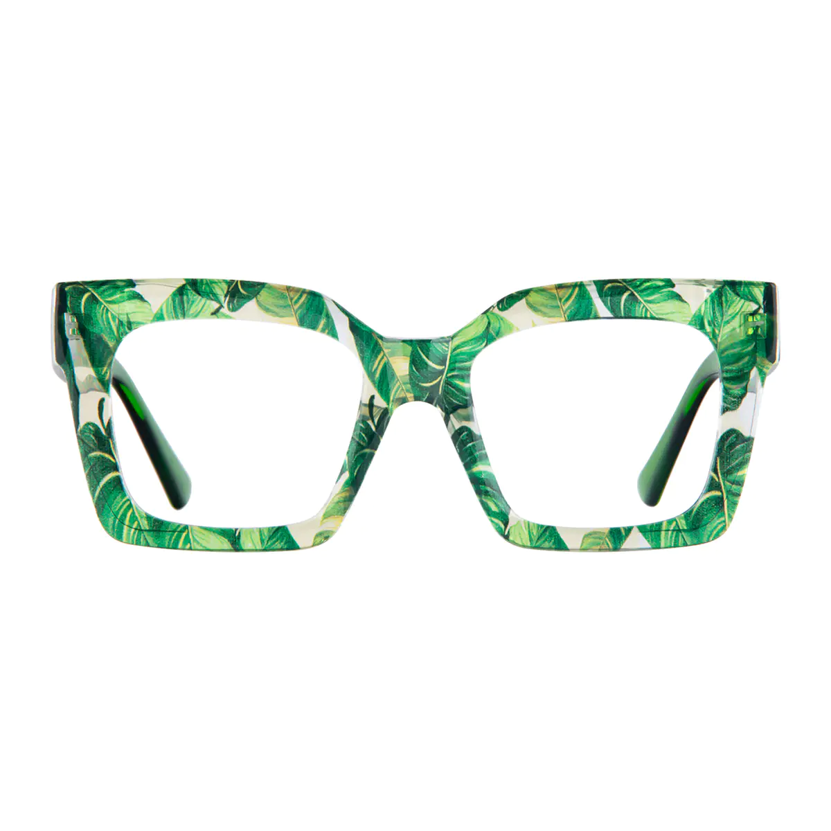 Square Green Eyeglasses