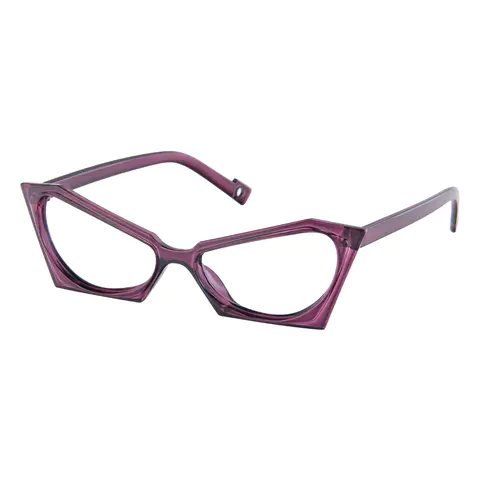 Cat-eye Transparent Purple Eyeglasses