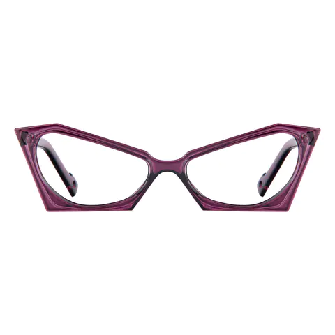 Cat-eye Transparent Purple Eyeglasses