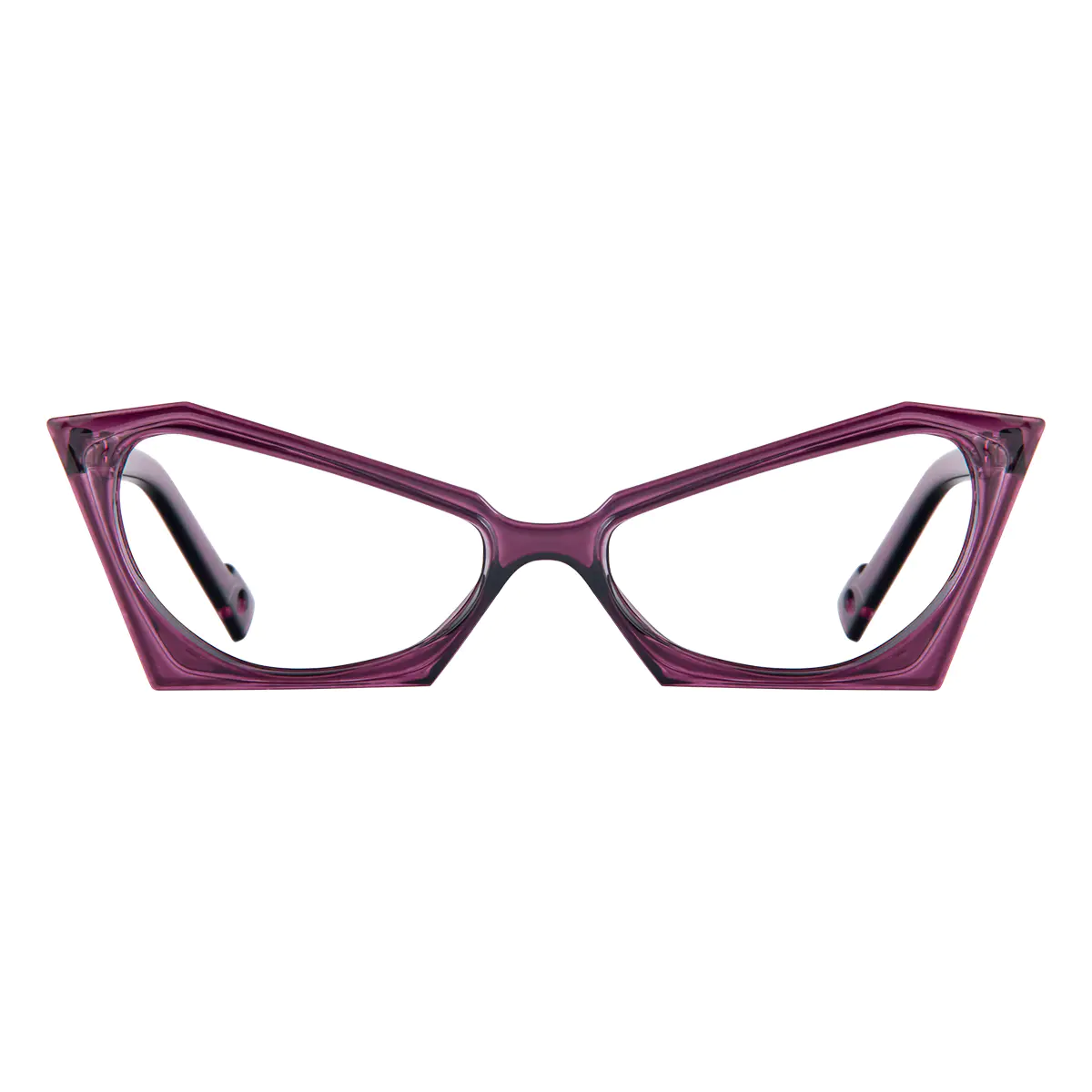 Cat-eye Transparent Purple Eyeglasses
