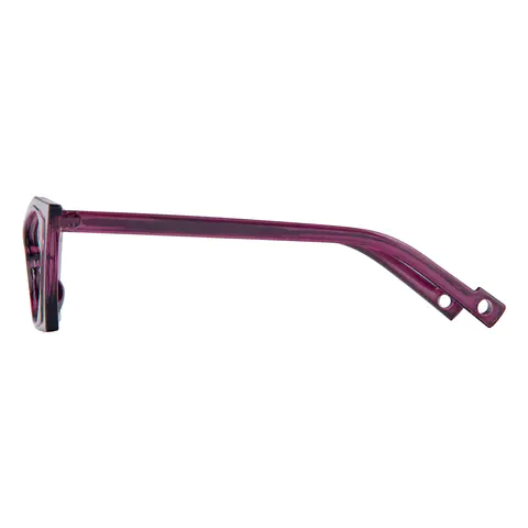 Cat-eye Transparent Purple Eyeglasses