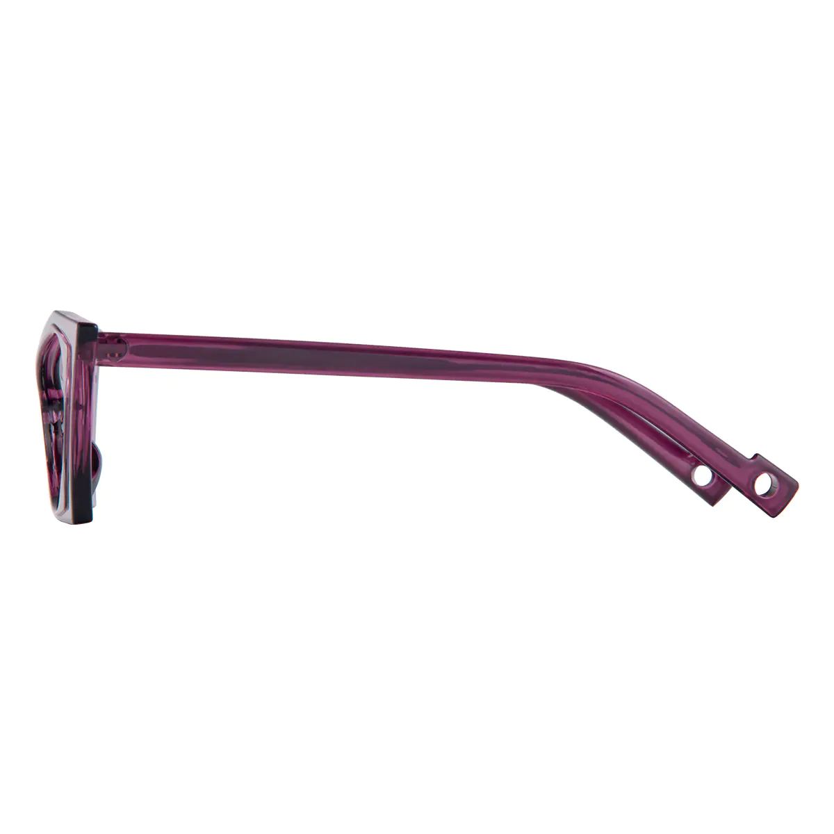 Cat-eye Transparent Purple Eyeglasses