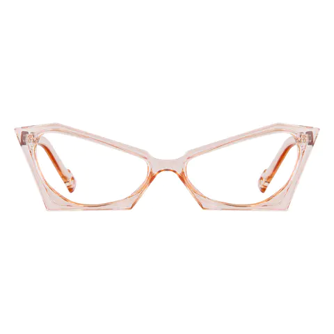 Cat-eye Transparent Pink Eyeglasses