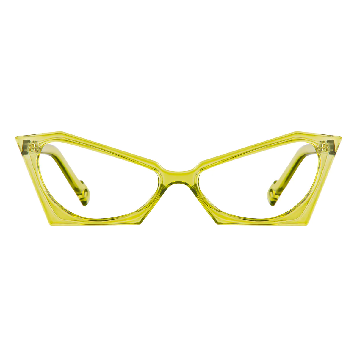 Cat-eye Transparent Green Eyeglasses