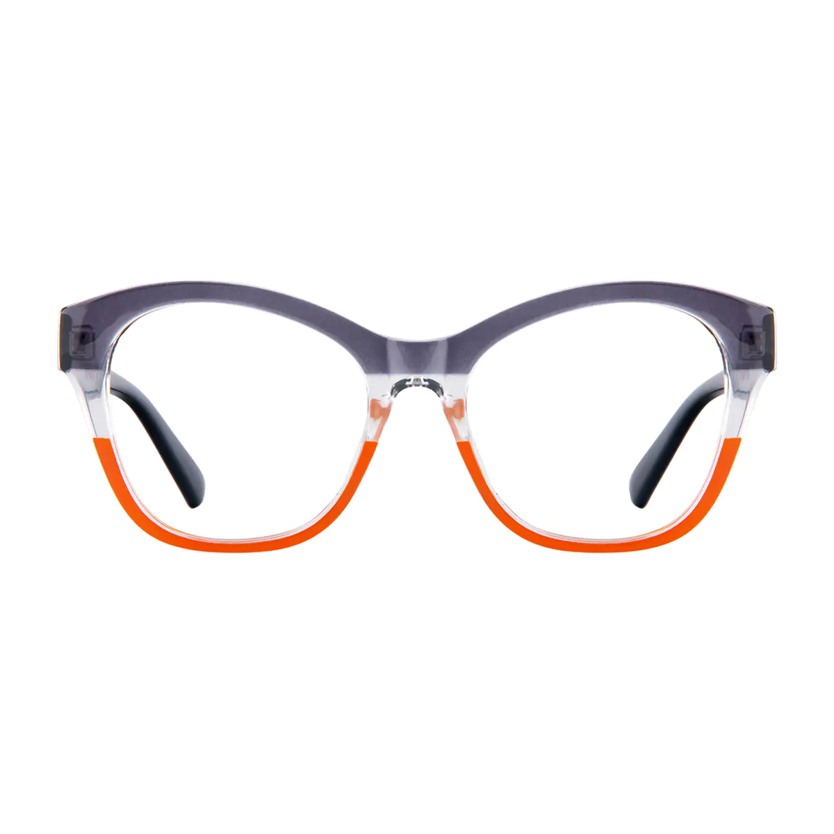 Cat-eye Gray/Orange Eyeglasses