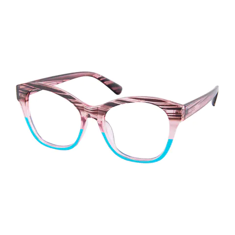 Cat-eye Pink/Blue Eyeglasses