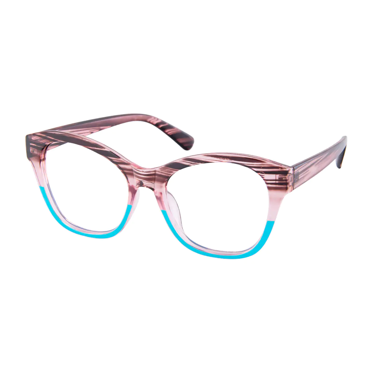 Cat-eye Pink/Blue Eyeglasses