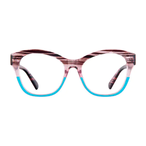 Cat-eye Pink/Blue Eyeglasses