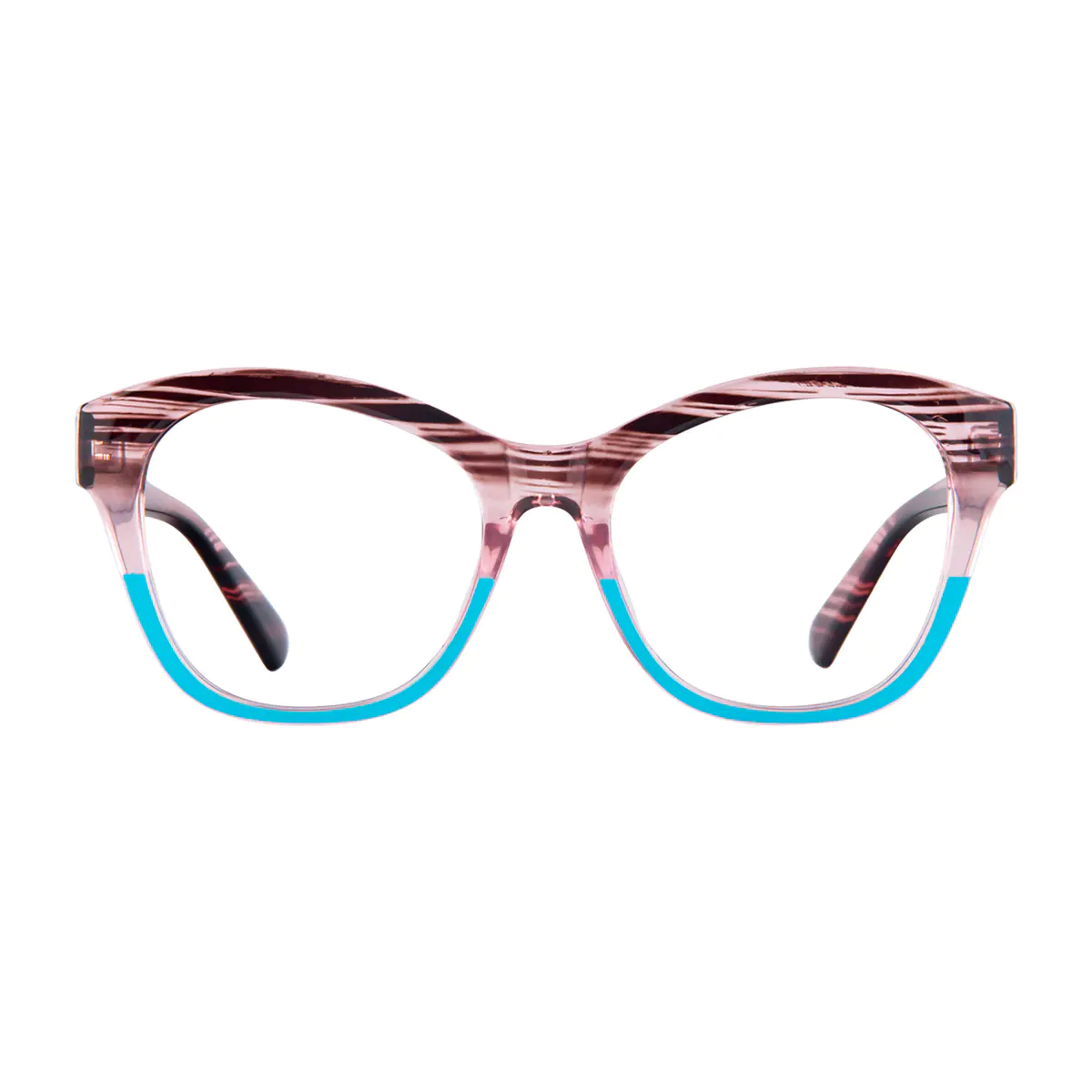 Cat-eye Pink/Blue Eyeglasses