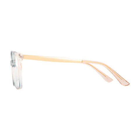Square Transparent Amber/Transparent Blue Eyeglasses