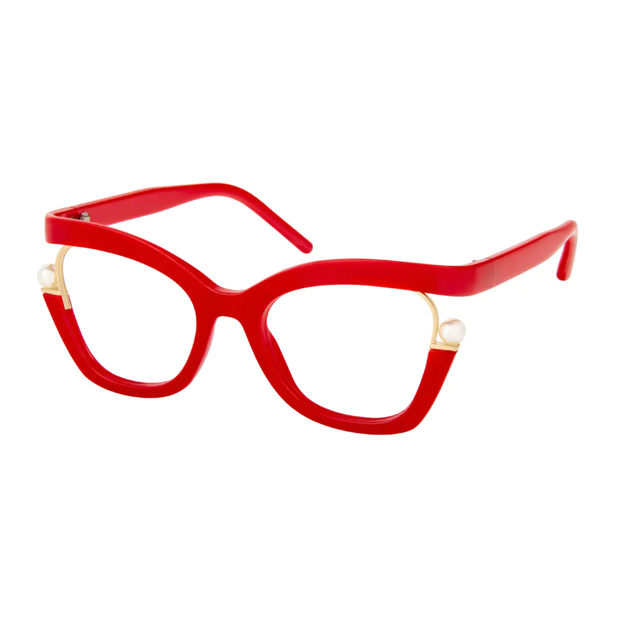 Square Red Eyeglasses