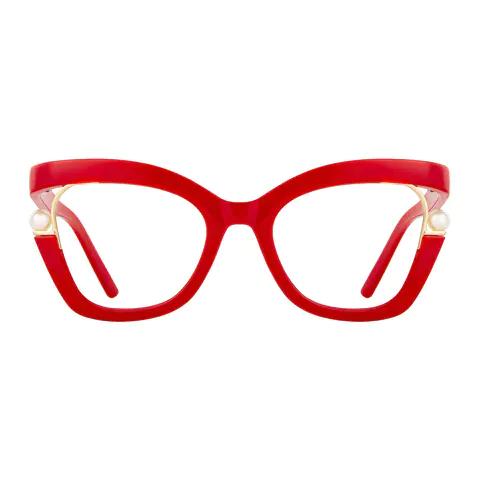 Square Red Eyeglasses