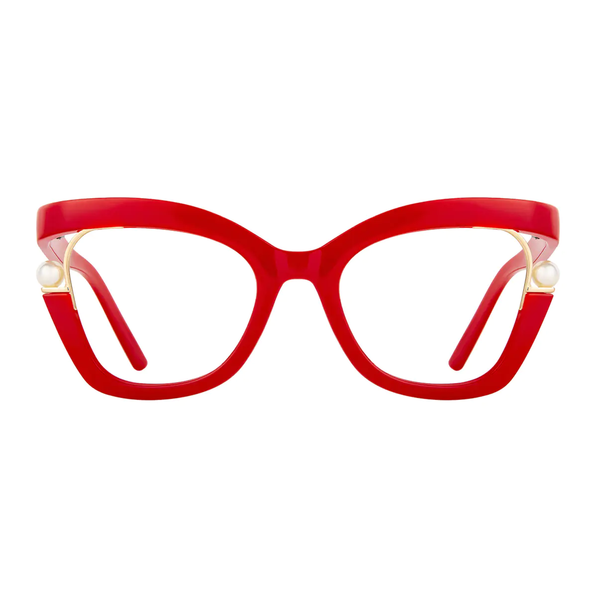 Square Red Eyeglasses