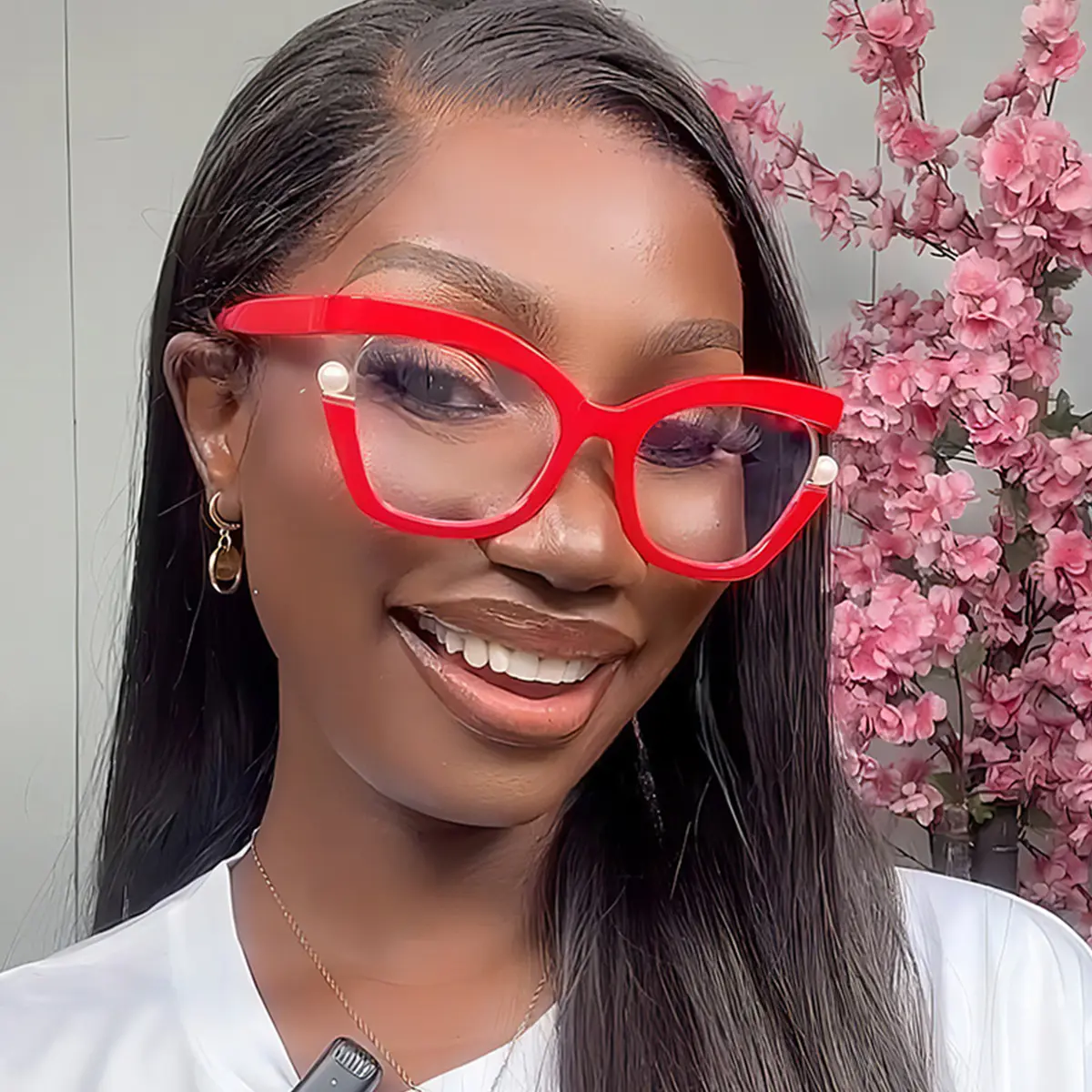 Square Red Eyeglasses