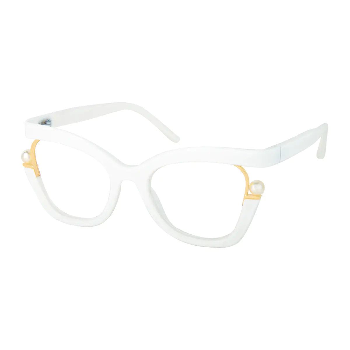 Square White Eyeglasses
