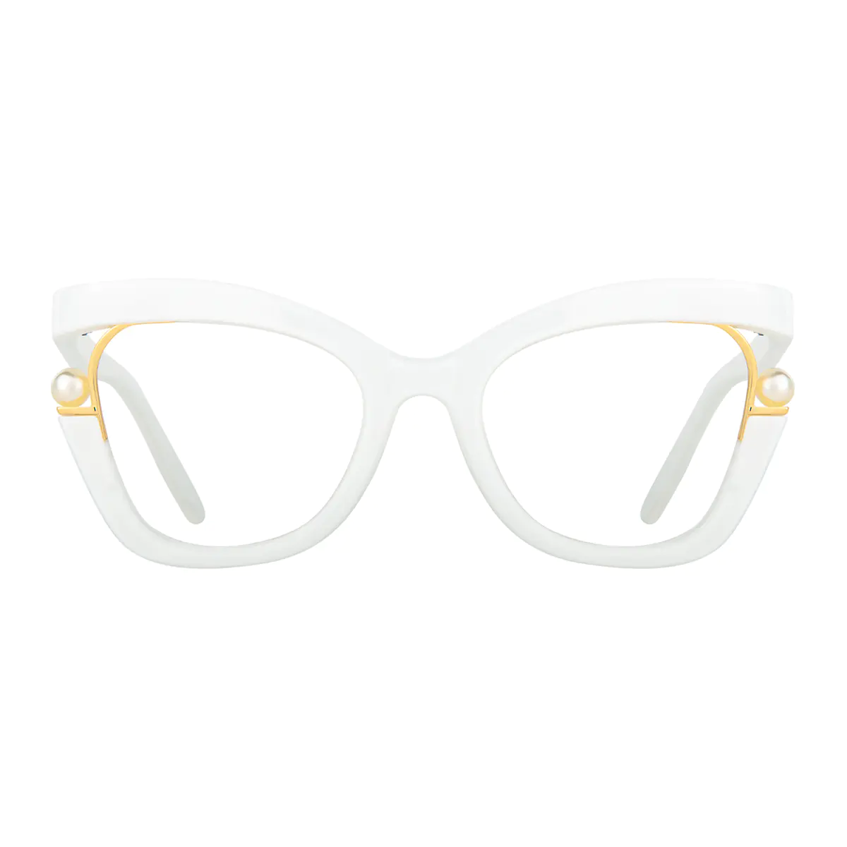 Square White Eyeglasses