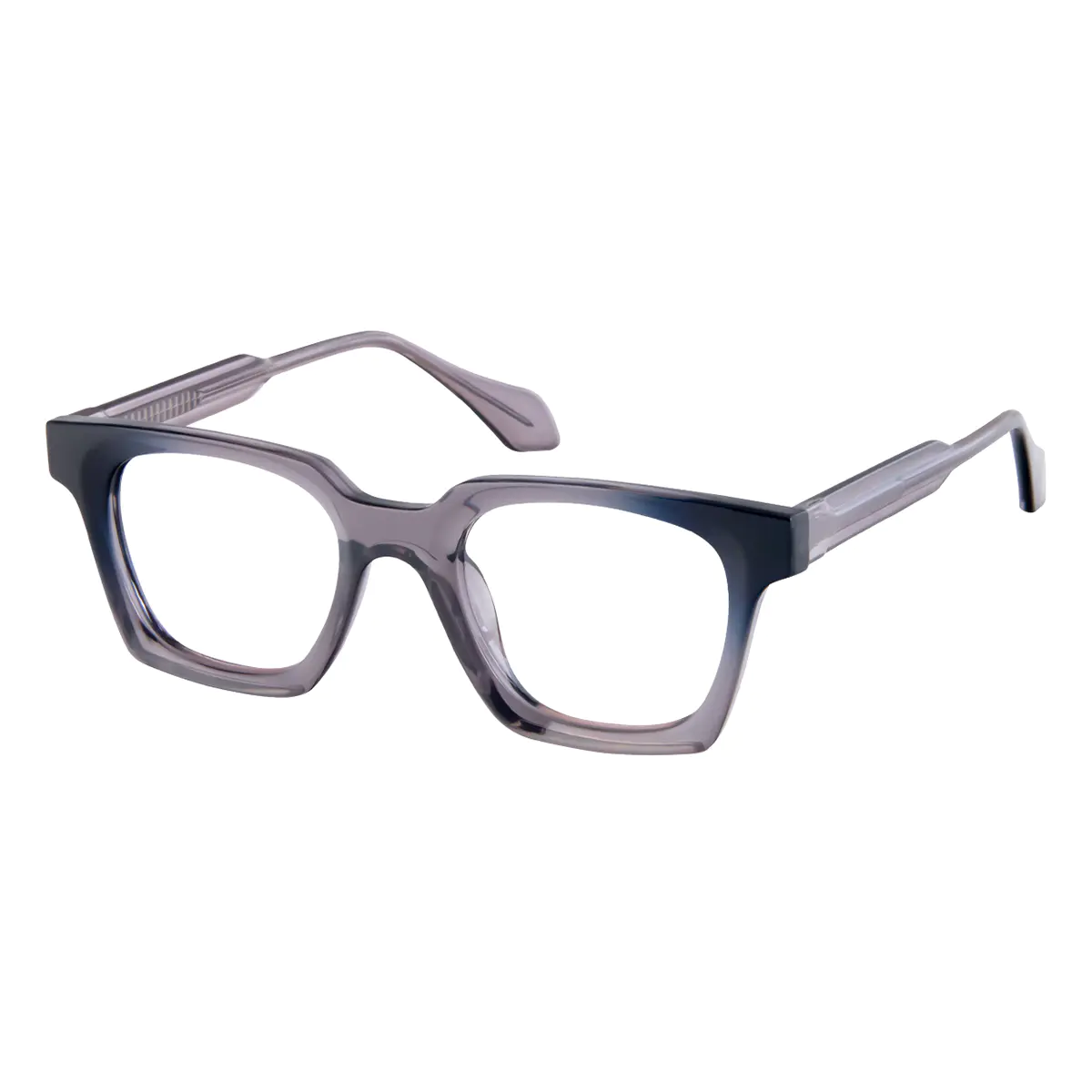Square Grey Eyeglasses