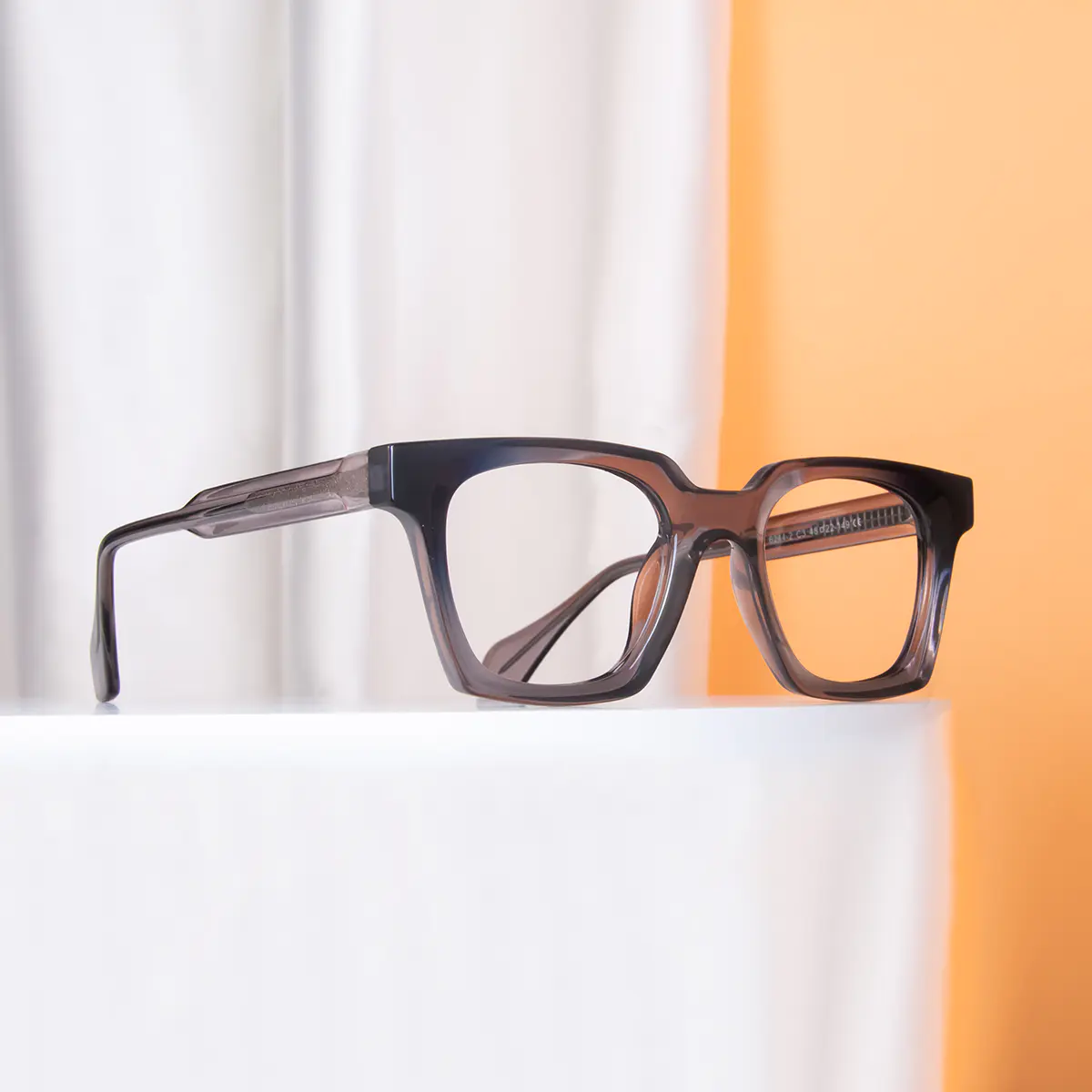 Square Grey Eyeglasses
