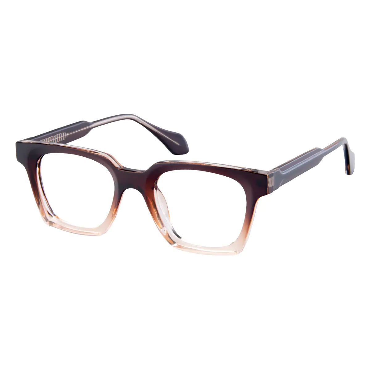 Square Gradient Brown Eyeglasses