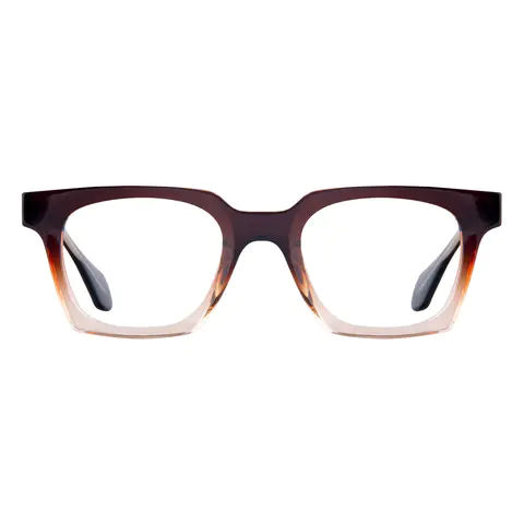 Square Gradient Brown Eyeglasses