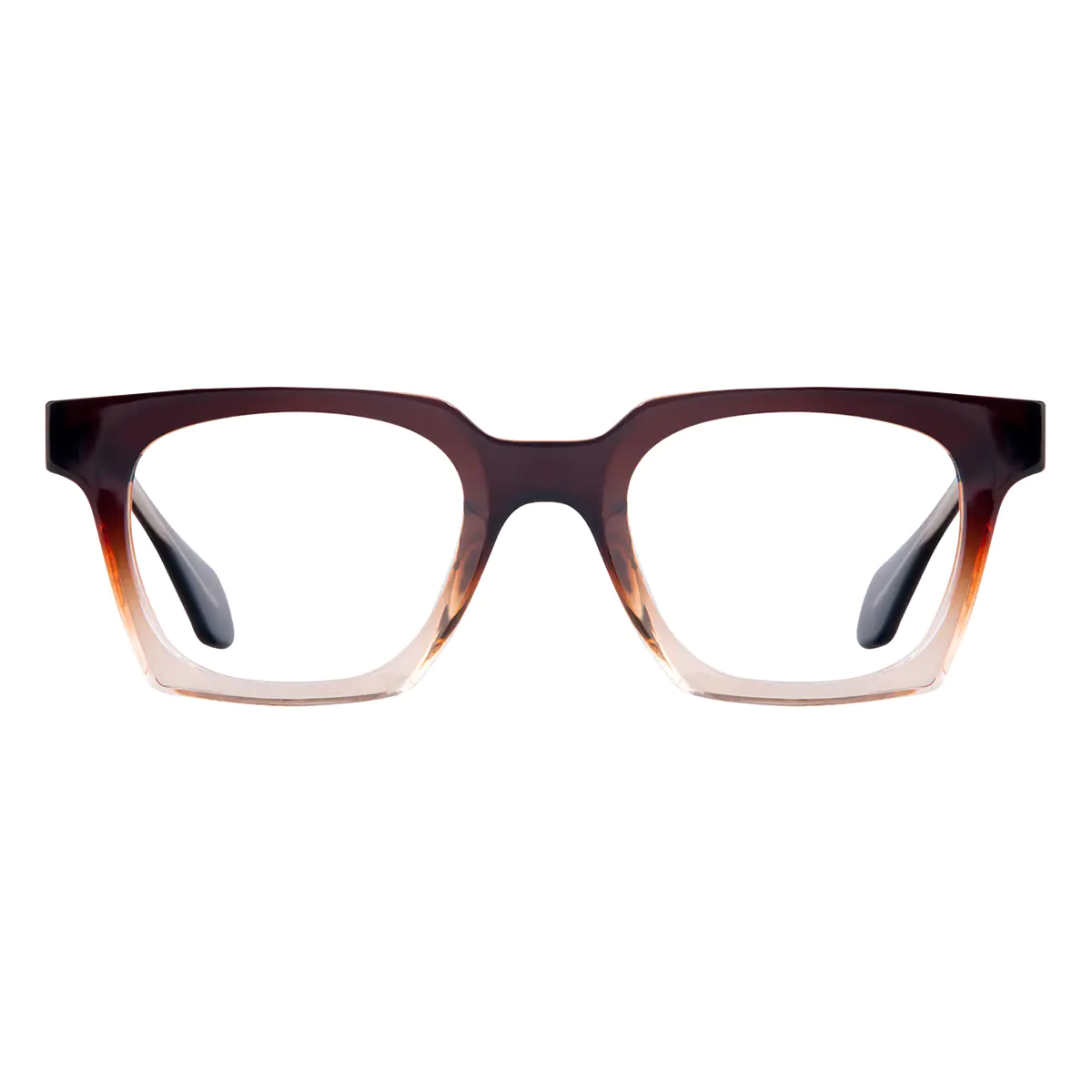 Square Gradient Brown Eyeglasses
