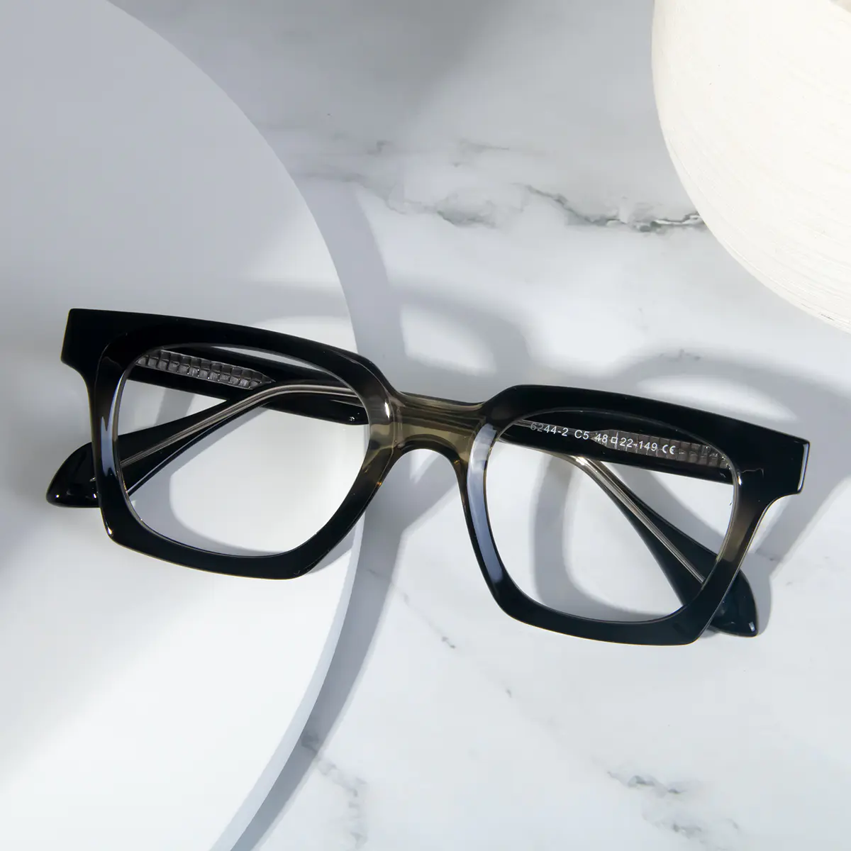 Square Gradient Green Eyeglasses
