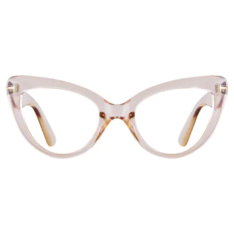 Cat-eye Transparent Pink Eyeglasses