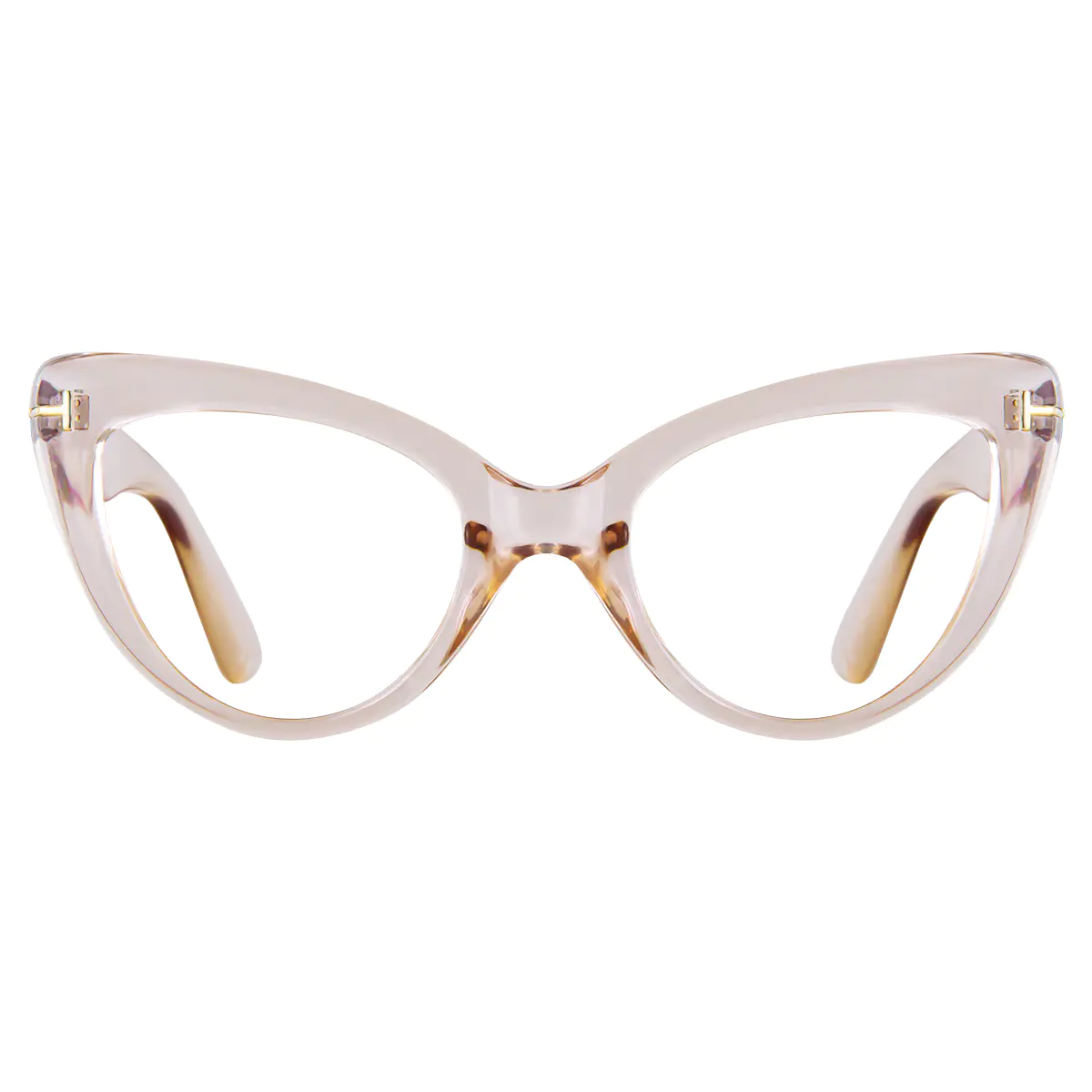 Cat-eye Transparent Pink Eyeglasses