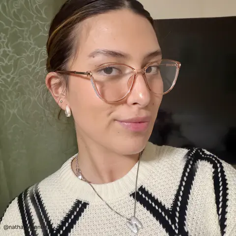 Cat-eye Transparent Pink Eyeglasses