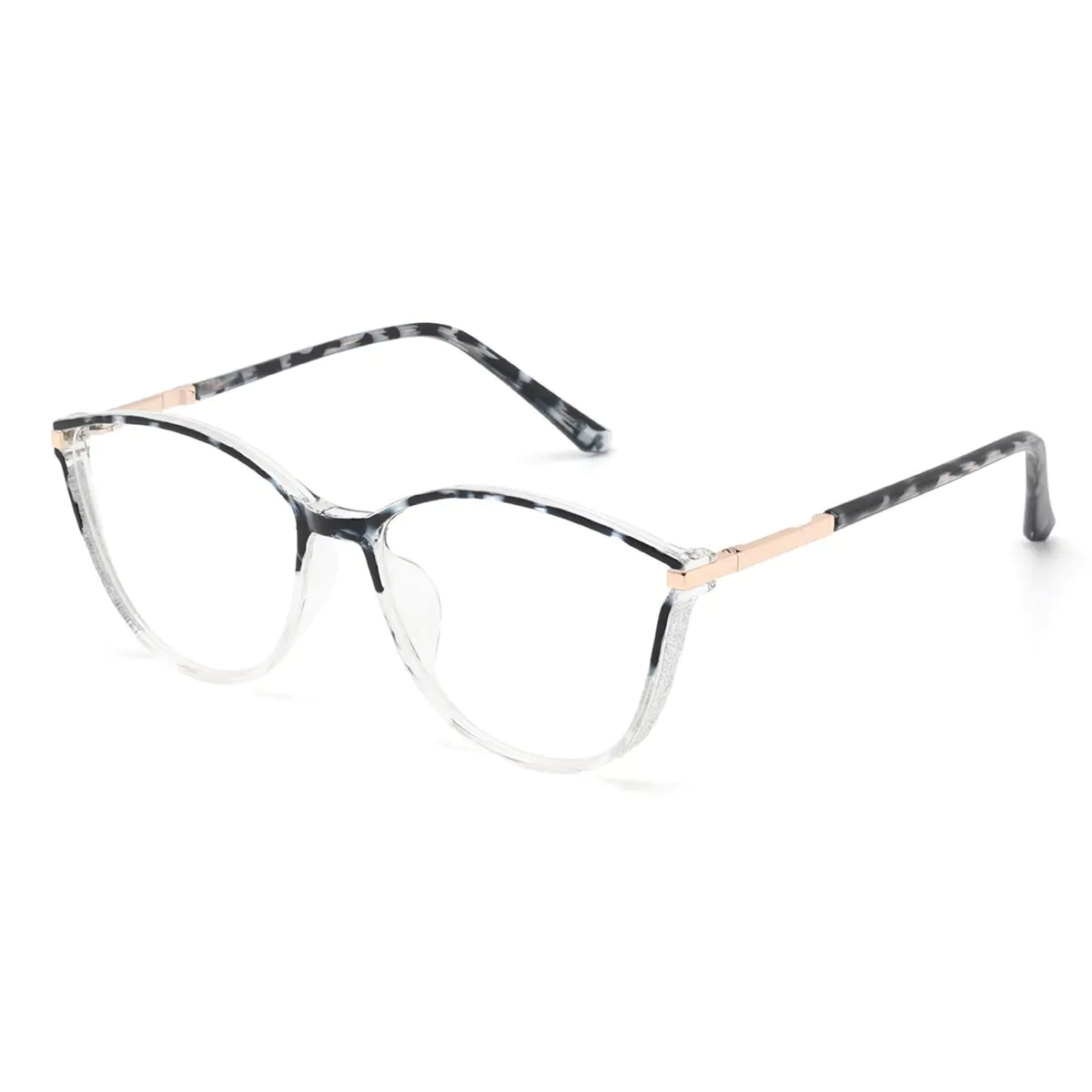 Cat-eye Tortoiseshell/Clear Eyeglasses