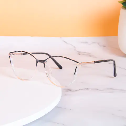 Cat-eye Tortoiseshell/Clear Eyeglasses