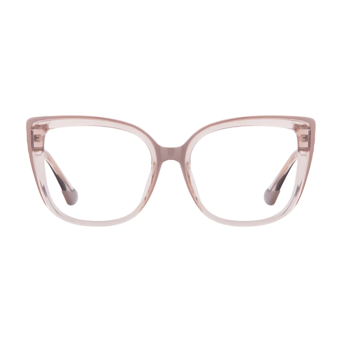 Square Transparent Pink Eyeglasses