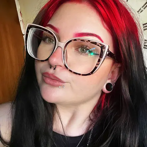 Square Transparent Pink Eyeglasses