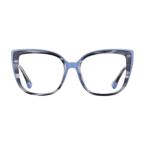 Square Blue/Gray Eyeglasses