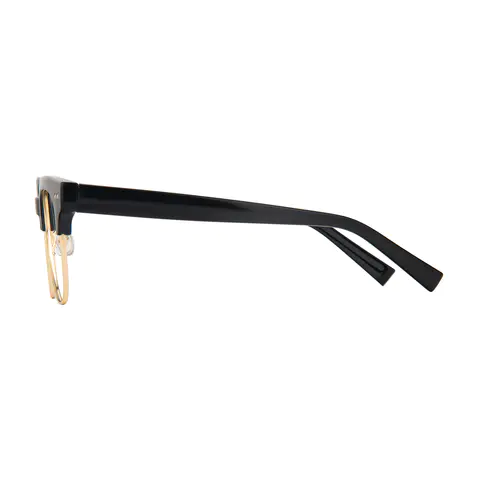 Browline Black Gold Eyeglasses