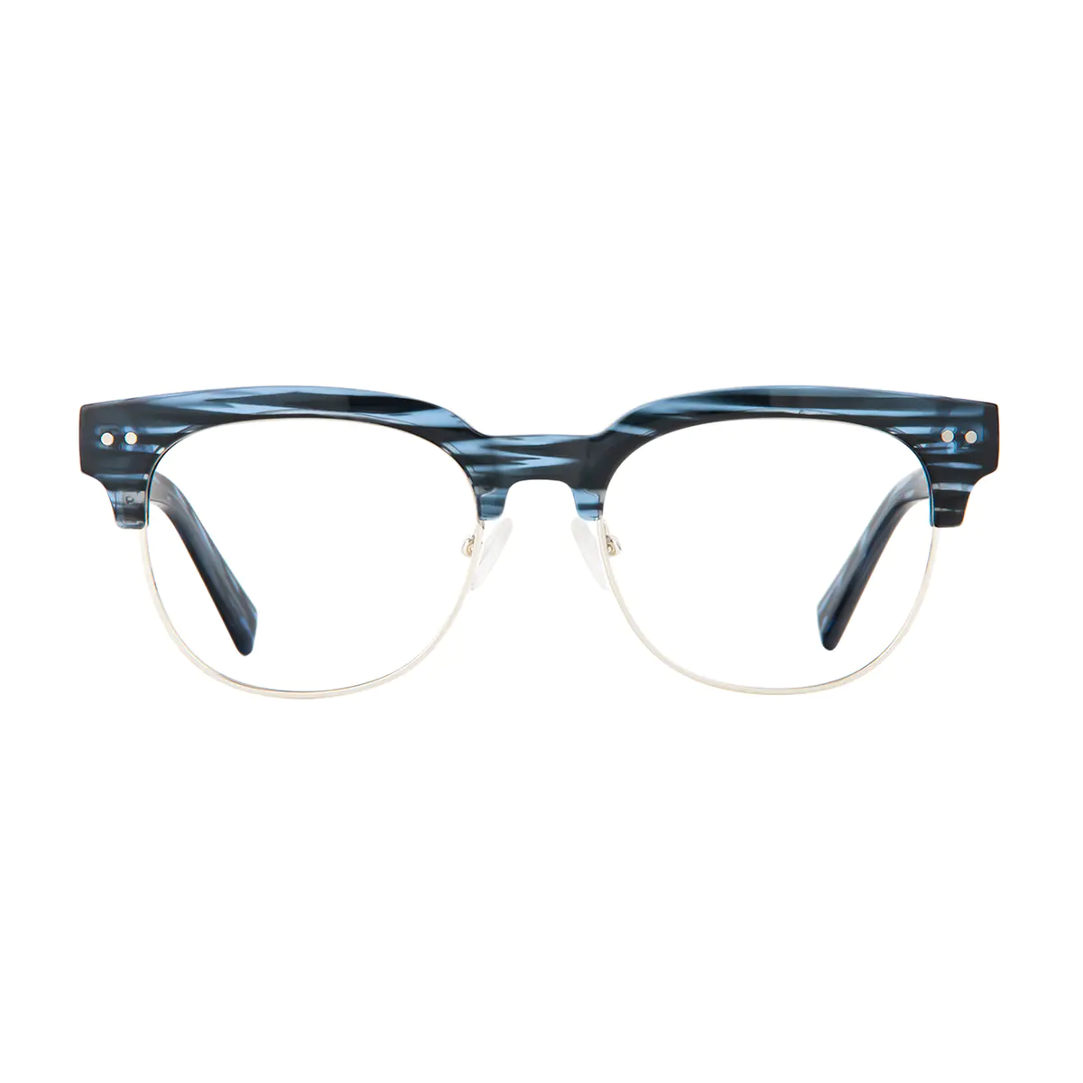 Browline Blue/Silver Eyeglasses