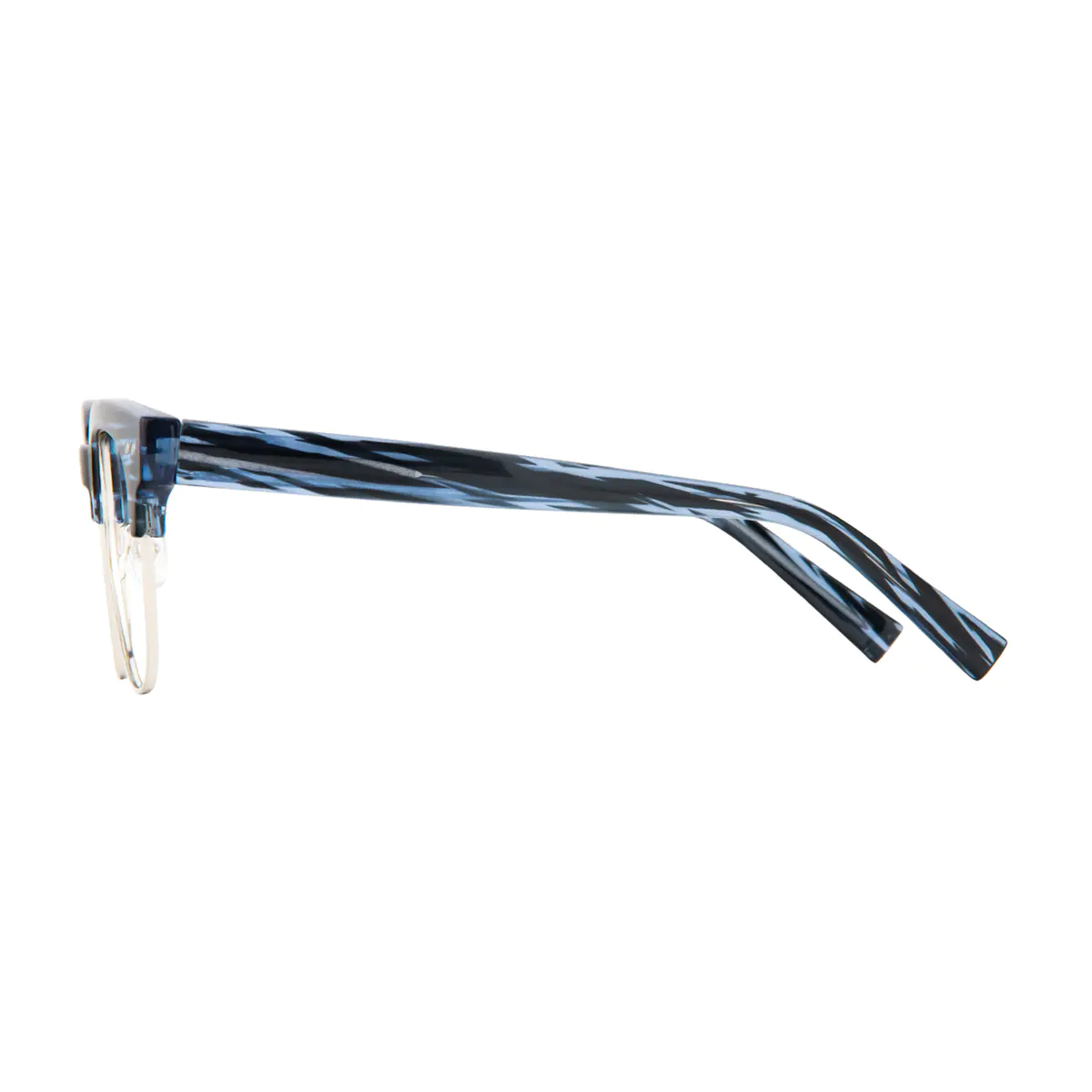 Browline Blue/Silver Eyeglasses