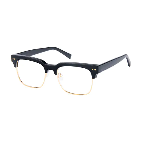 Browline Black Gold Eyeglasses