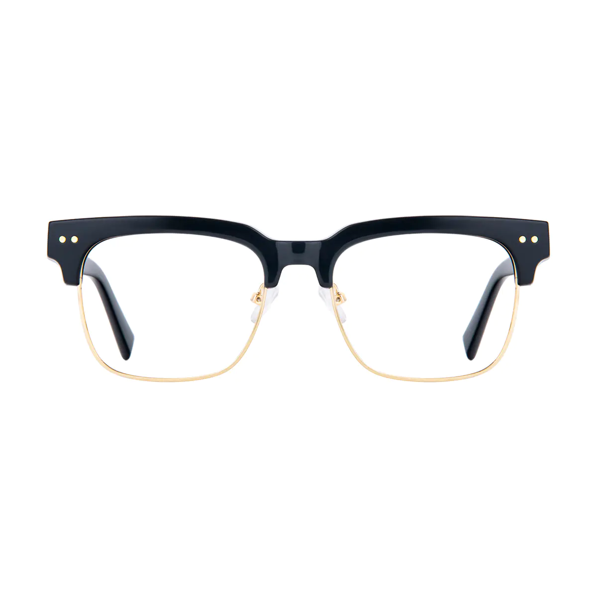 Browline Black Gold Eyeglasses