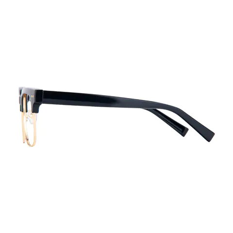Browline Black Gold Eyeglasses