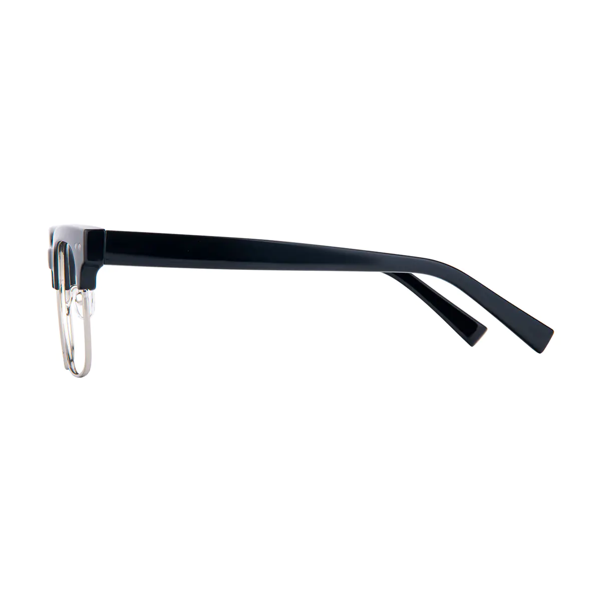 Browline Black Silver Eyeglasses
