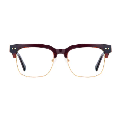 Browline Wine/Gold Eyeglasses