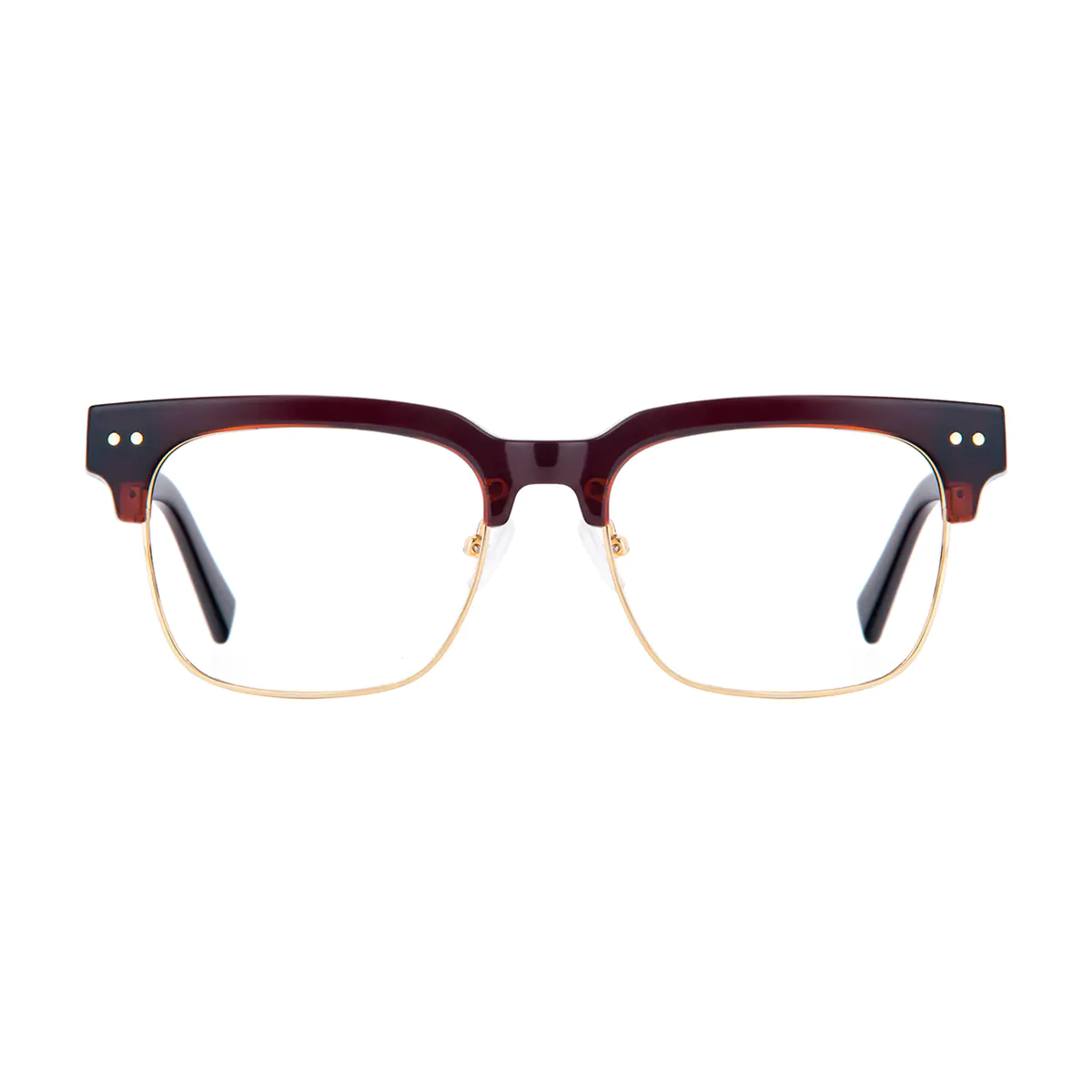 Browline Wine/Gold Eyeglasses